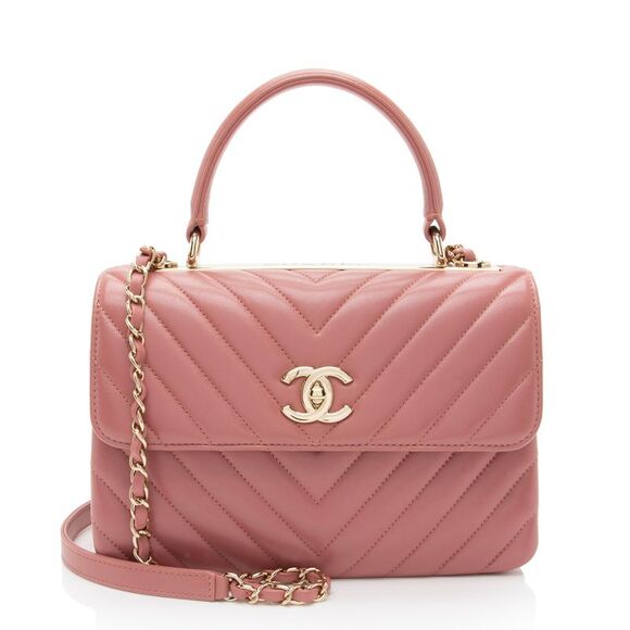 Chanel Chevron Lambskin Trendy CC Small Top Handle - Picture 1 of 13